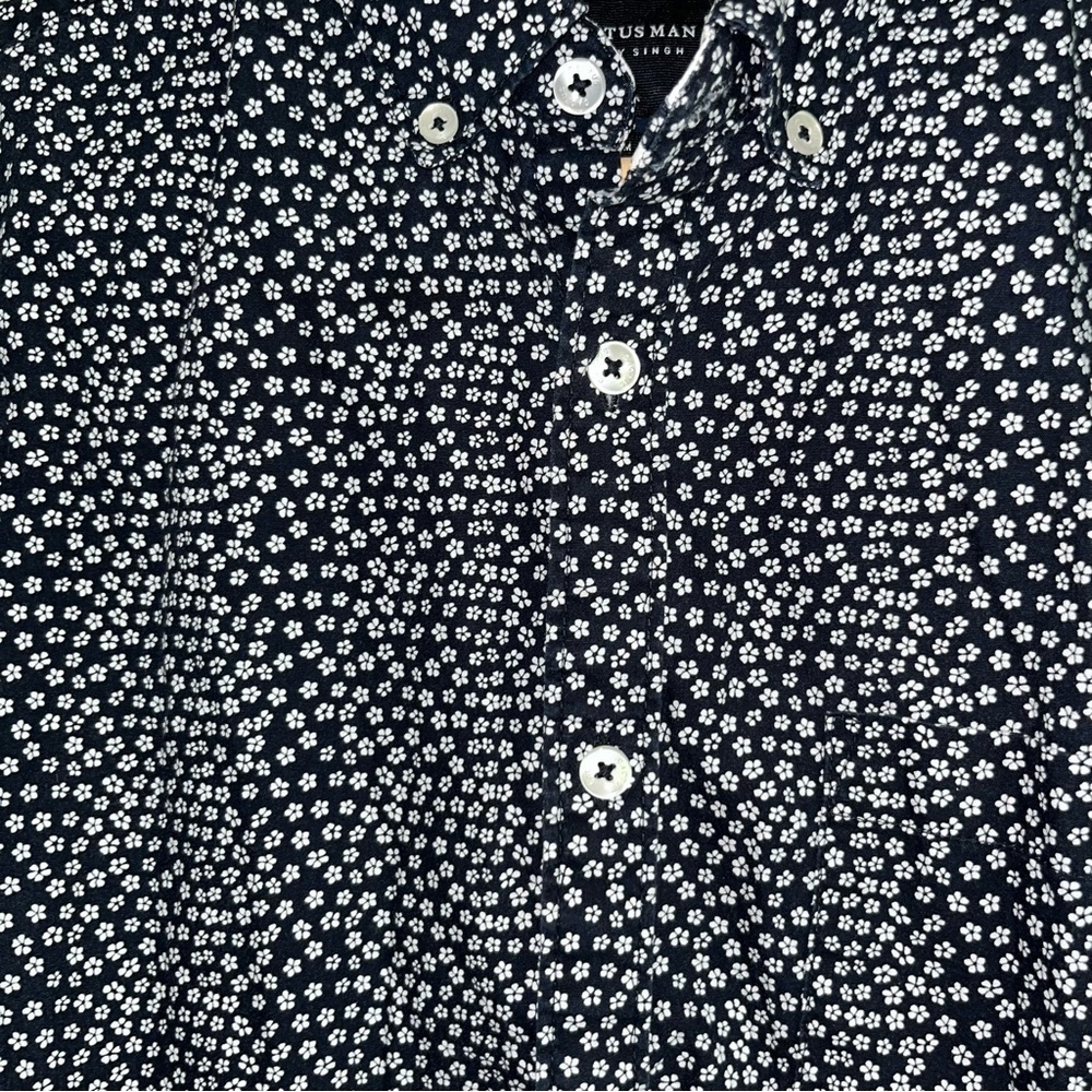Cactus Man Black & White Floral Button Down - Picture 4 of 5